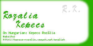 rozalia kepecs business card