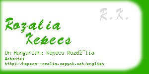 rozalia kepecs business card